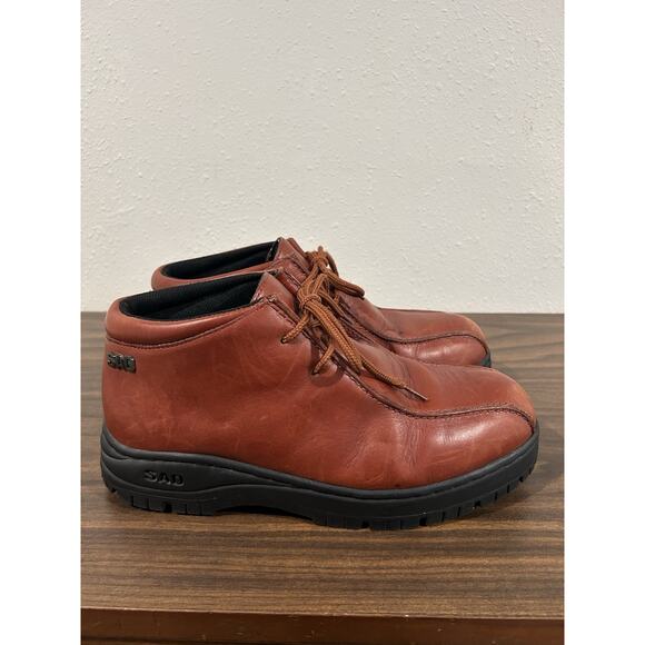 Vintage SAO by Stacy Adams Genuine Leather Mens Chukka Boots Sz 11.5 Red - Picture 5 of 14